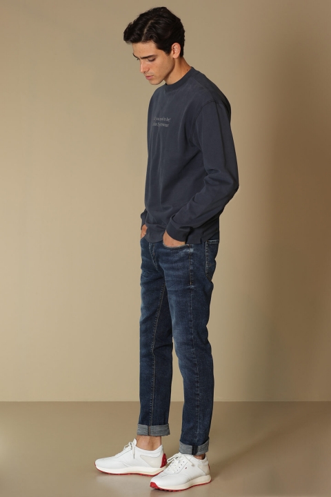 Джинсы Мужские Slim Fit Темно-Синие Andre Smart Jean