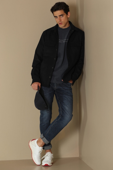 Джинсы Мужские Slim Fit Темно-Синие Andre Smart Jean