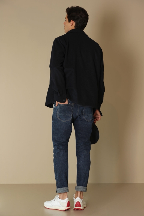 Джинсы Мужские Slim Fit Темно-Синие Andre Smart Jean