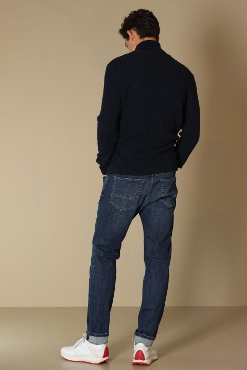 Jose Smart Jean Мужские Джинсы Slim Fit Темно-Синий